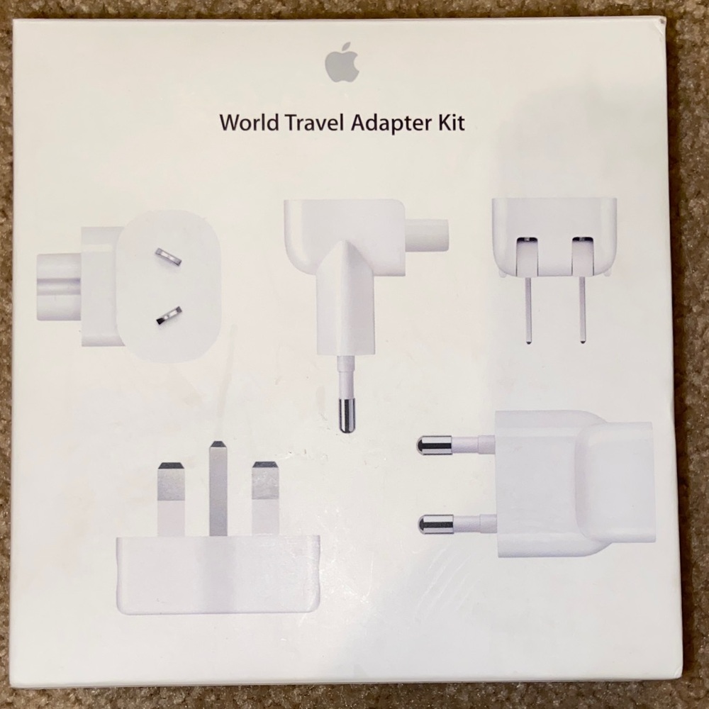Apple World Travel Adapters 6 Pieces Europe Australia New Zealand Japan China